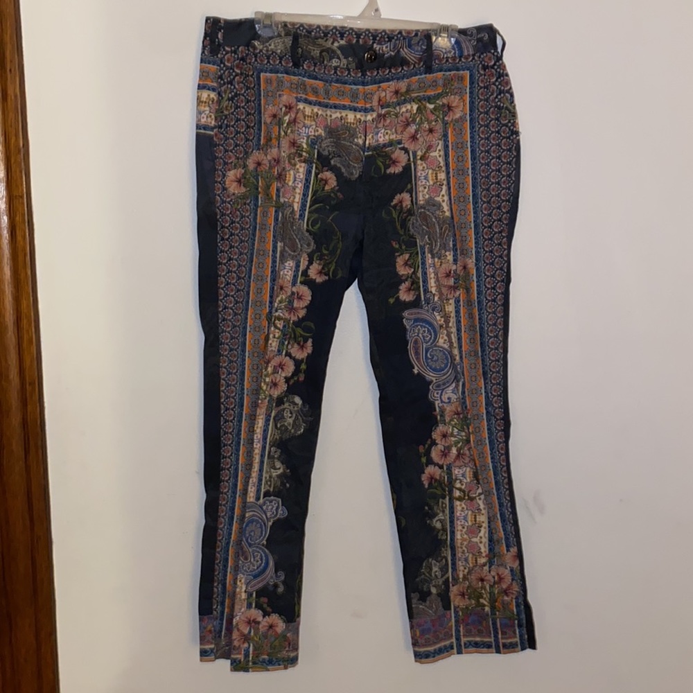 Johnny Was Biya patterned denim trousers, size 14